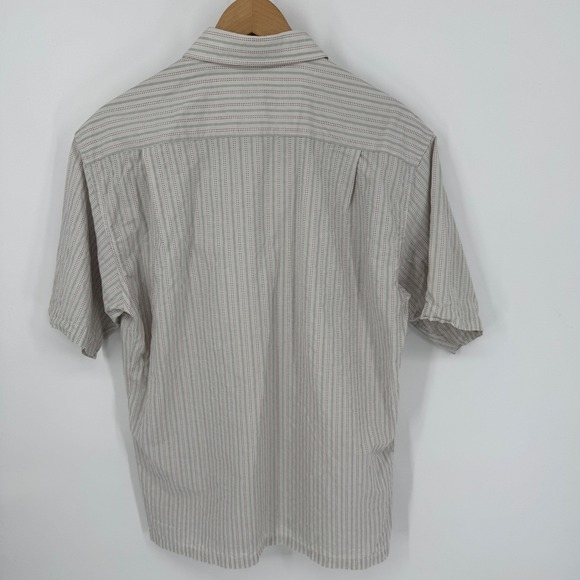Oliver Spencer Mens Button Up Shirt Striped Short Sleeve‎ Size 16 - Picture 5 of 7